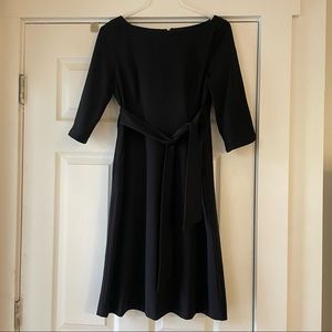 Calvin Klein black dress with waste tie and pockets. NEVR WORN